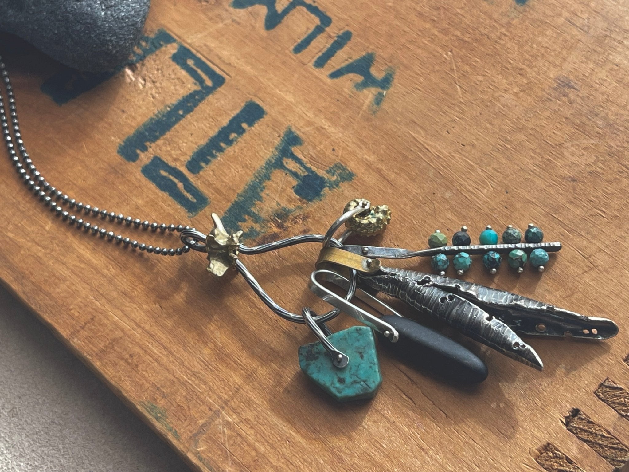 African Turquoise | Forager Necklace | Ready to ship - cameraSHY cove