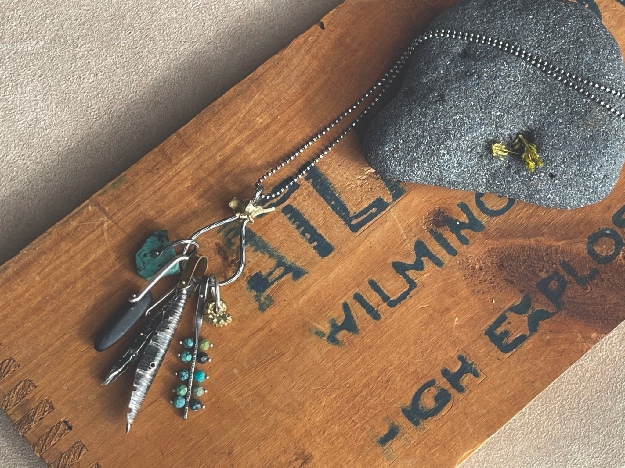 African Turquoise | Forager Necklace | Ready to ship - cameraSHY cove