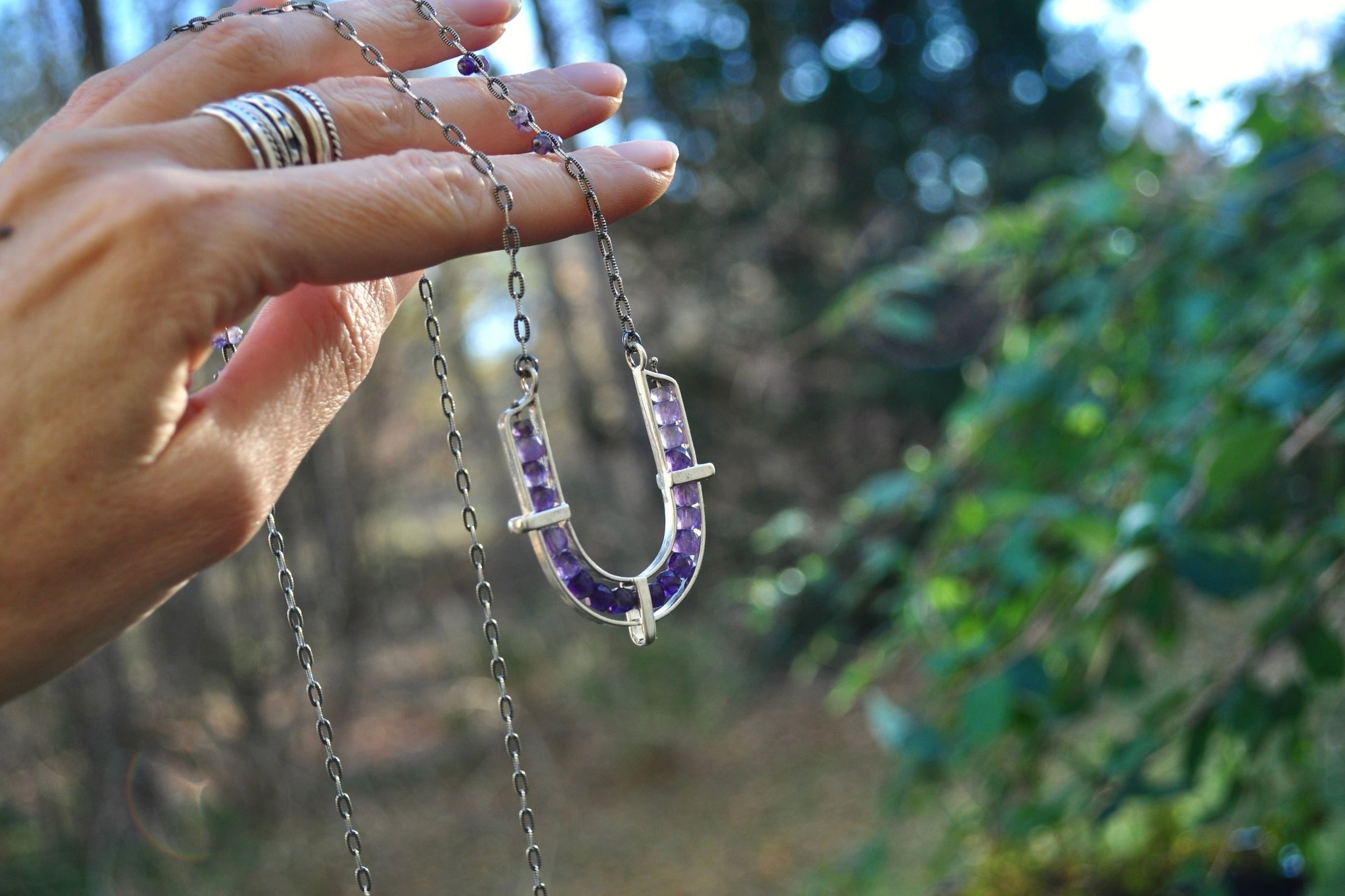 Amethyst | Ravine Necklace | Ready to Ship - cameraSHY cove