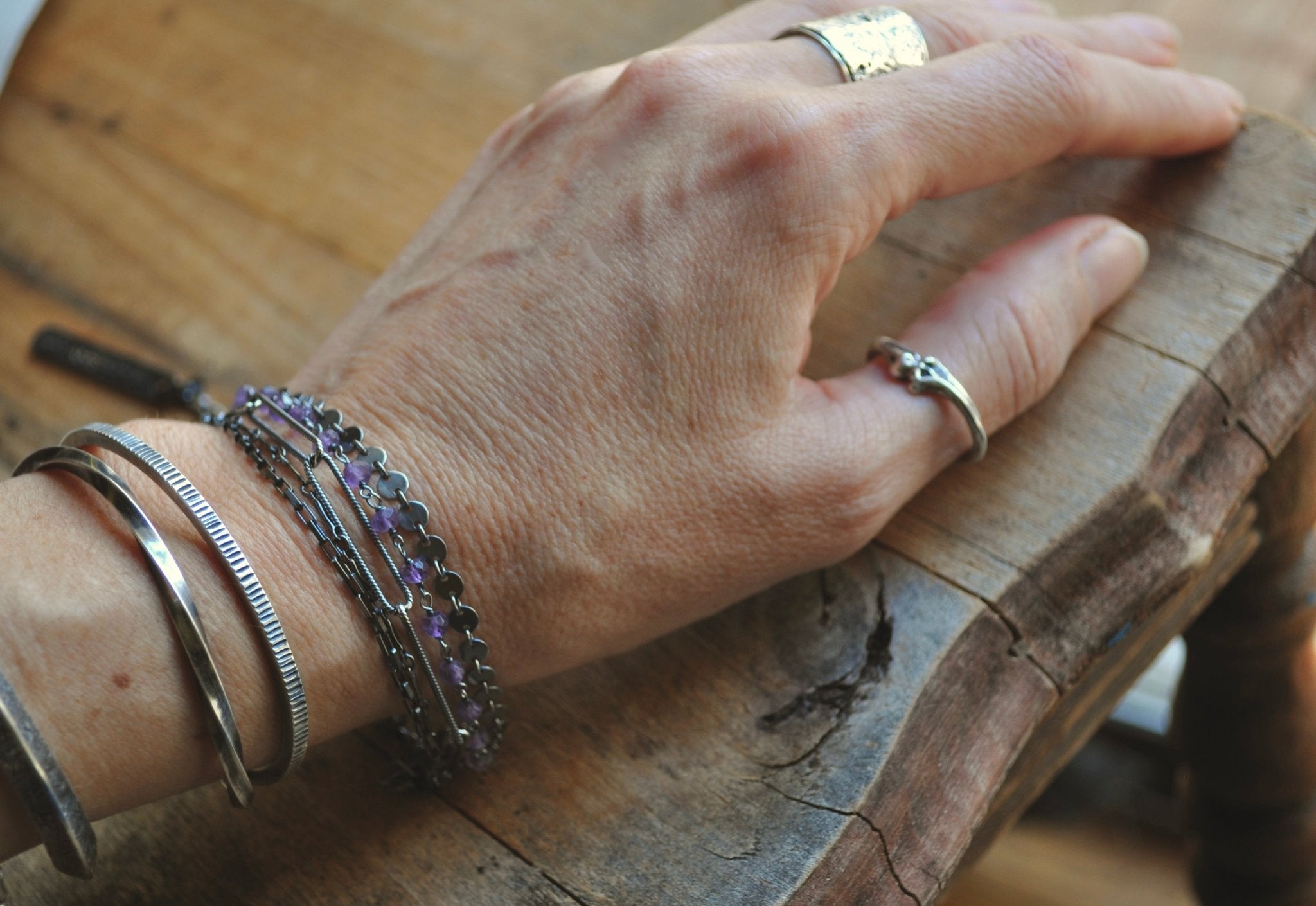 Amethyst | Shift Bracelet M/L | Ready to ship - cameraSHY cove