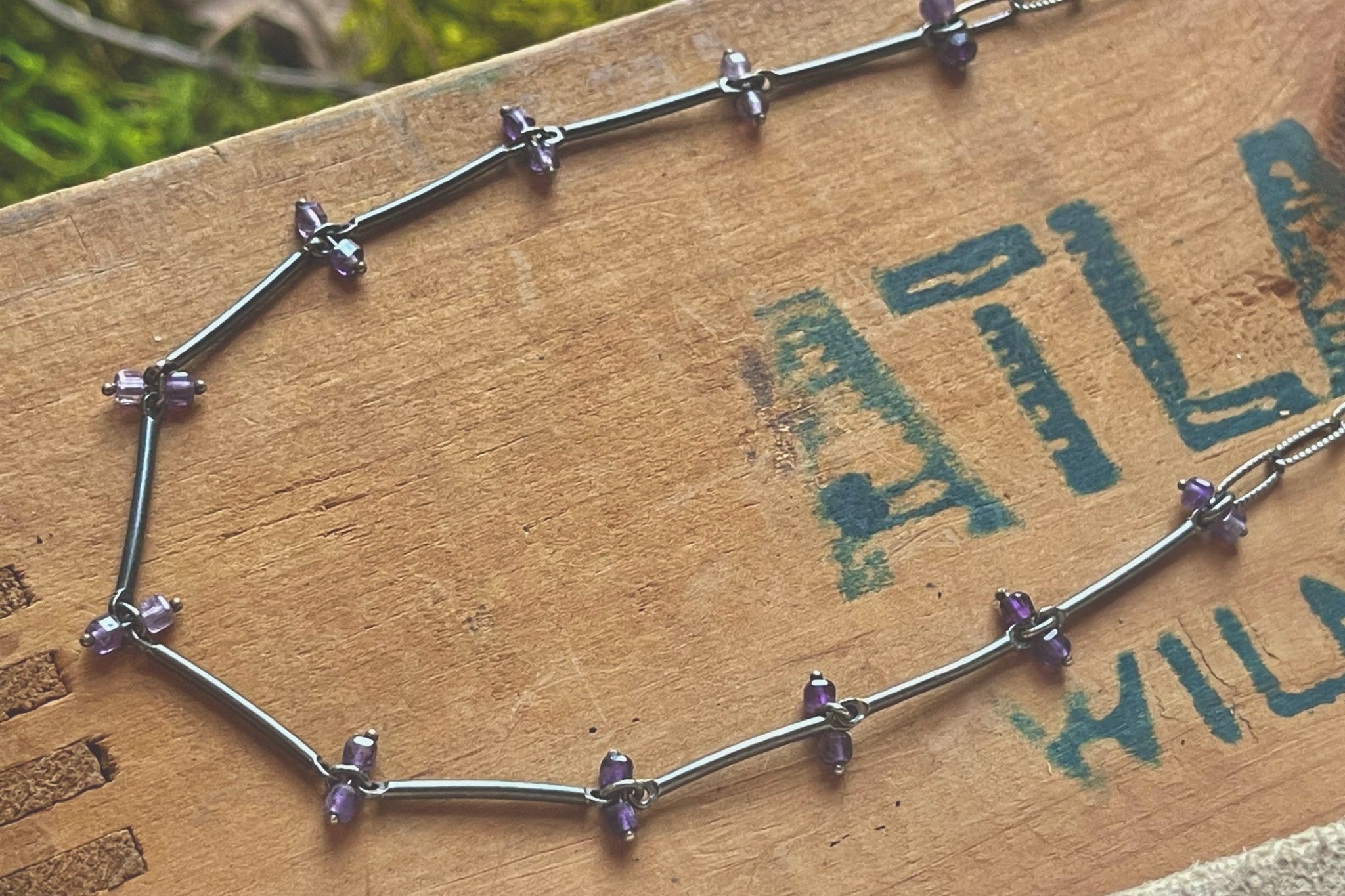 Amethyst | Stix Necklace | Ready to Ship - cameraSHY cove