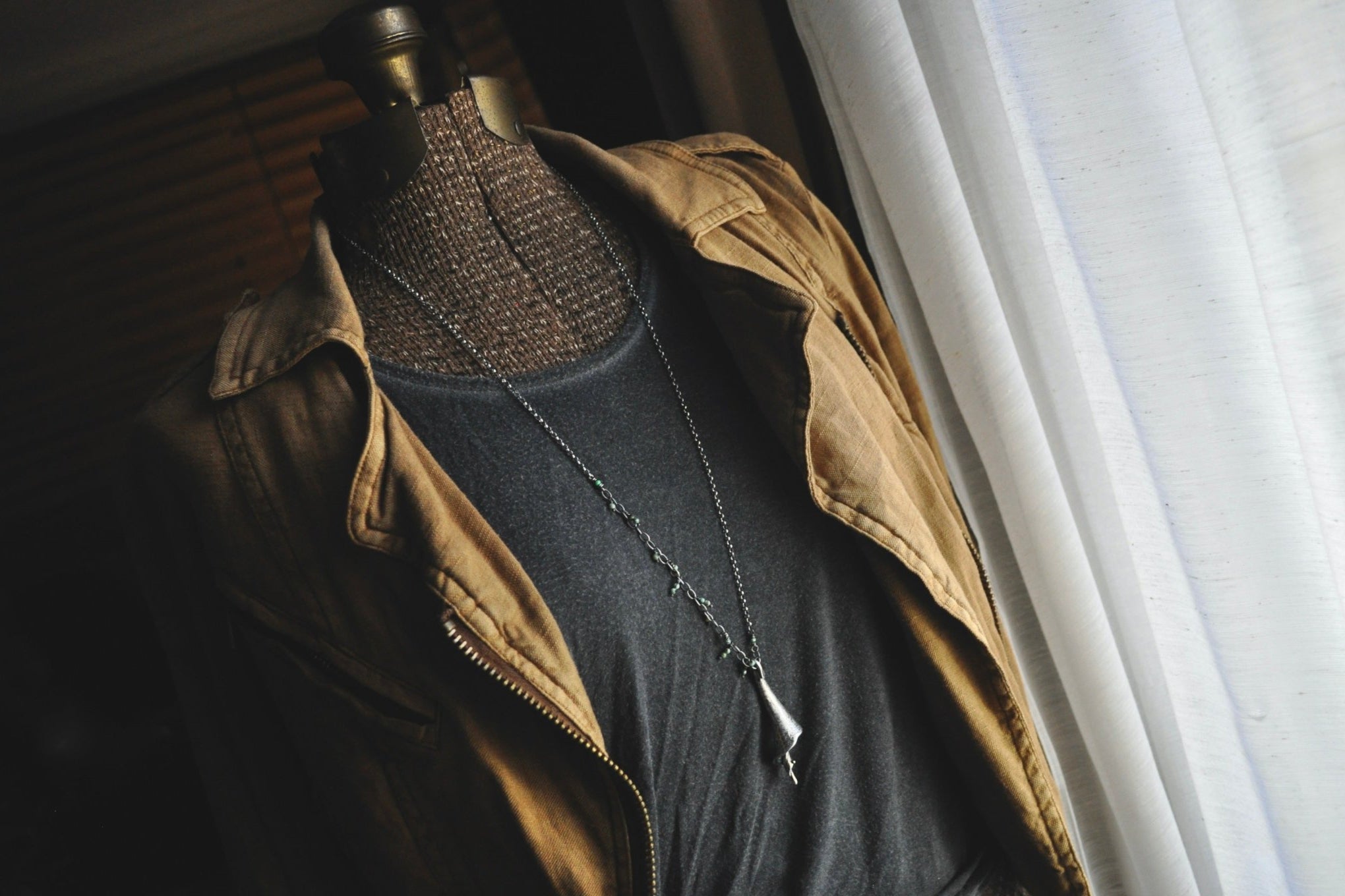 Beachcomber Necklace | Silver + Turq. | Ready to ship - cameraSHY cove