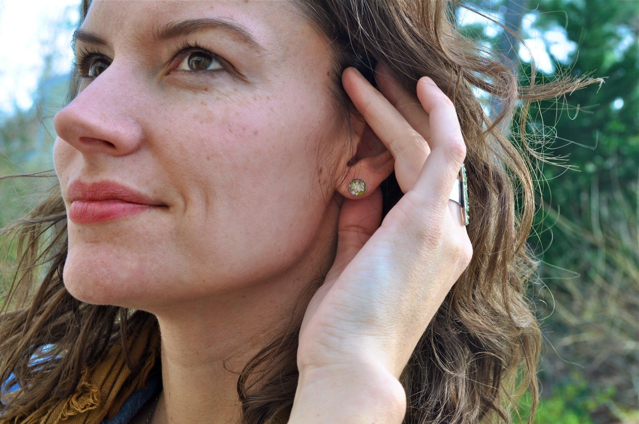 BLOOM. Photo Stud Earrings. Made to order - cameraSHY cove