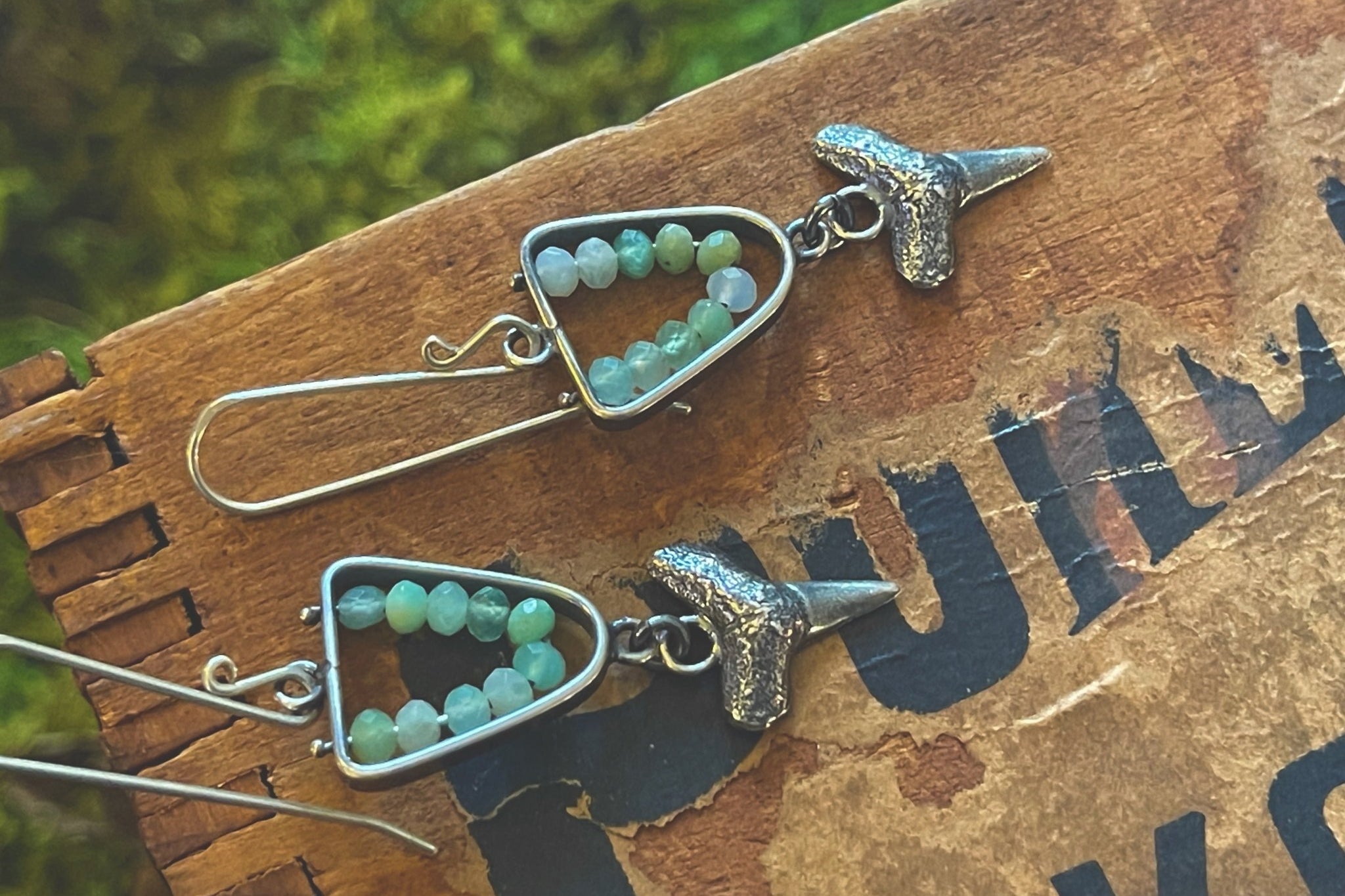 Chrysoprase | Deep Sea earrings | Ready to ship - cameraSHY cove