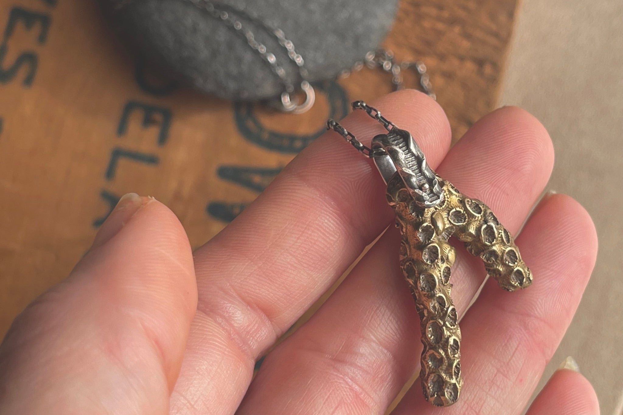 Coral Necklace | Brass + Silver | Ready to ship - cameraSHY cove