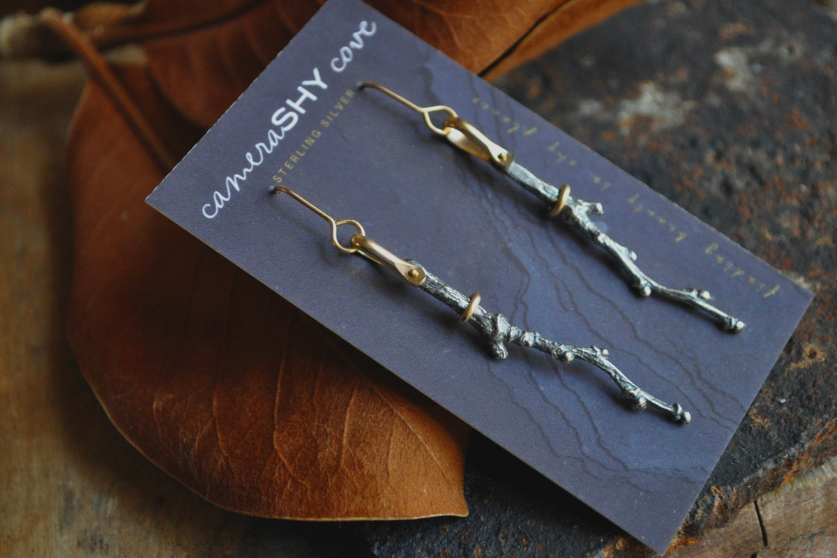 Dogwood Twig Earrings | Ready to Ship - cameraSHY cove