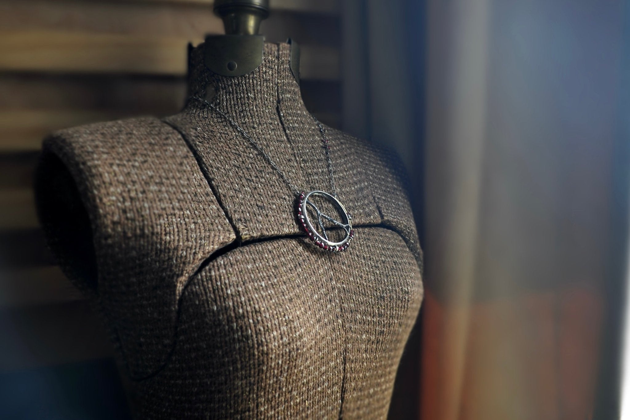 Garnet | Aviator Necklace | Ready to ship - cameraSHY cove