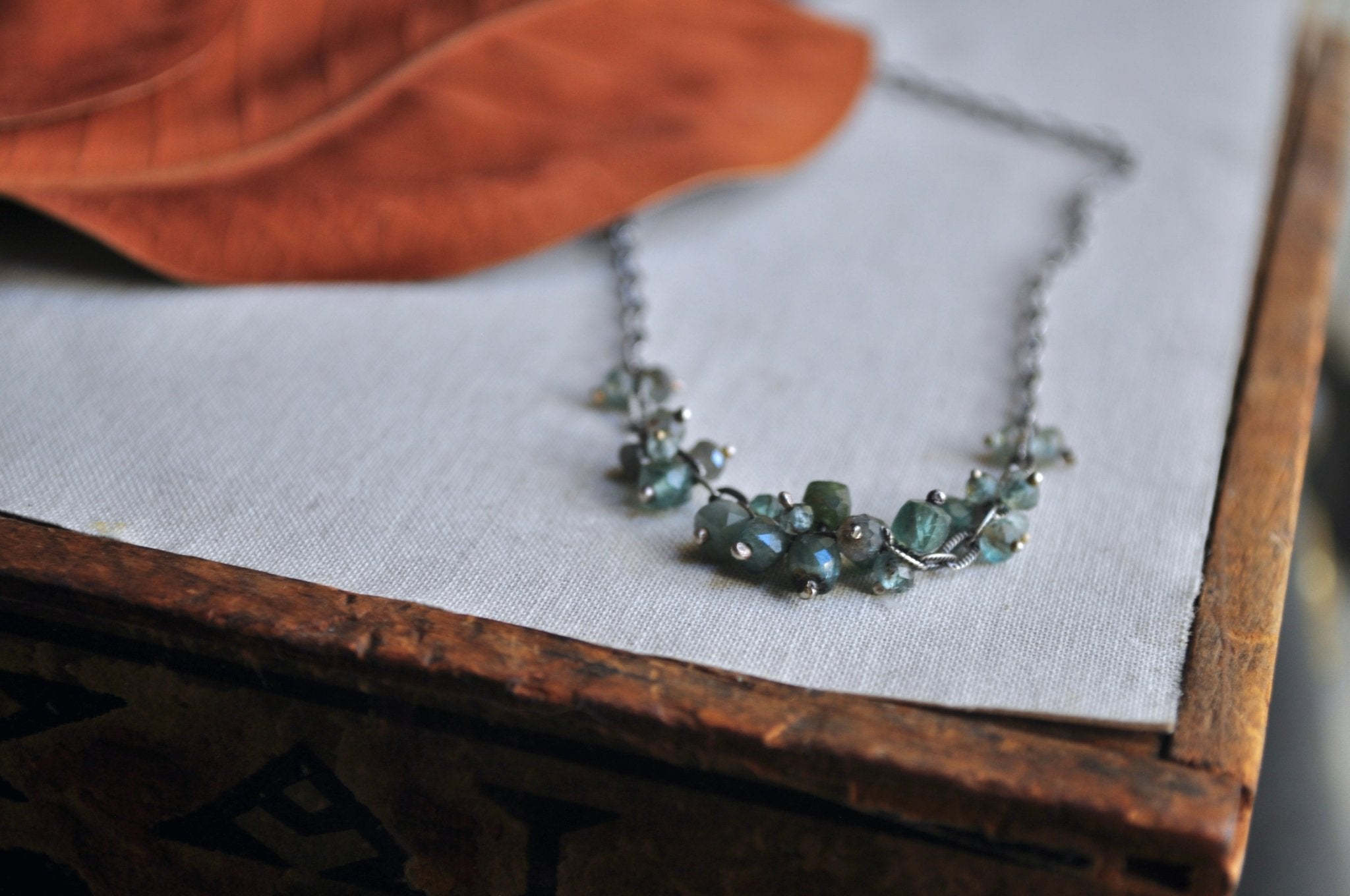 Green Apatite | Barnacle Necklace | Ready to Ship - cameraSHY cove