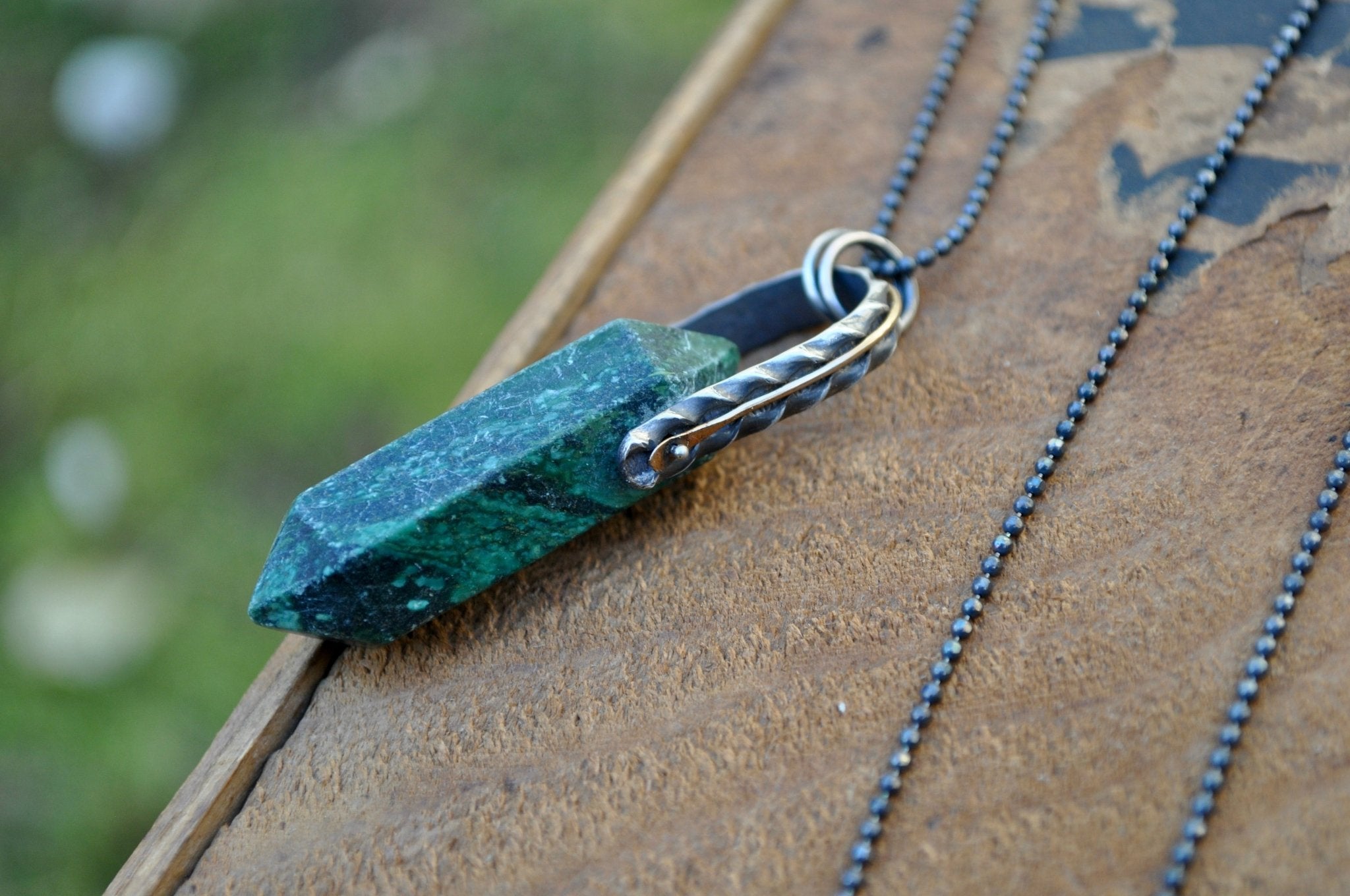 Malachite | Axel Necklace | Ready to ship - cameraSHY cove