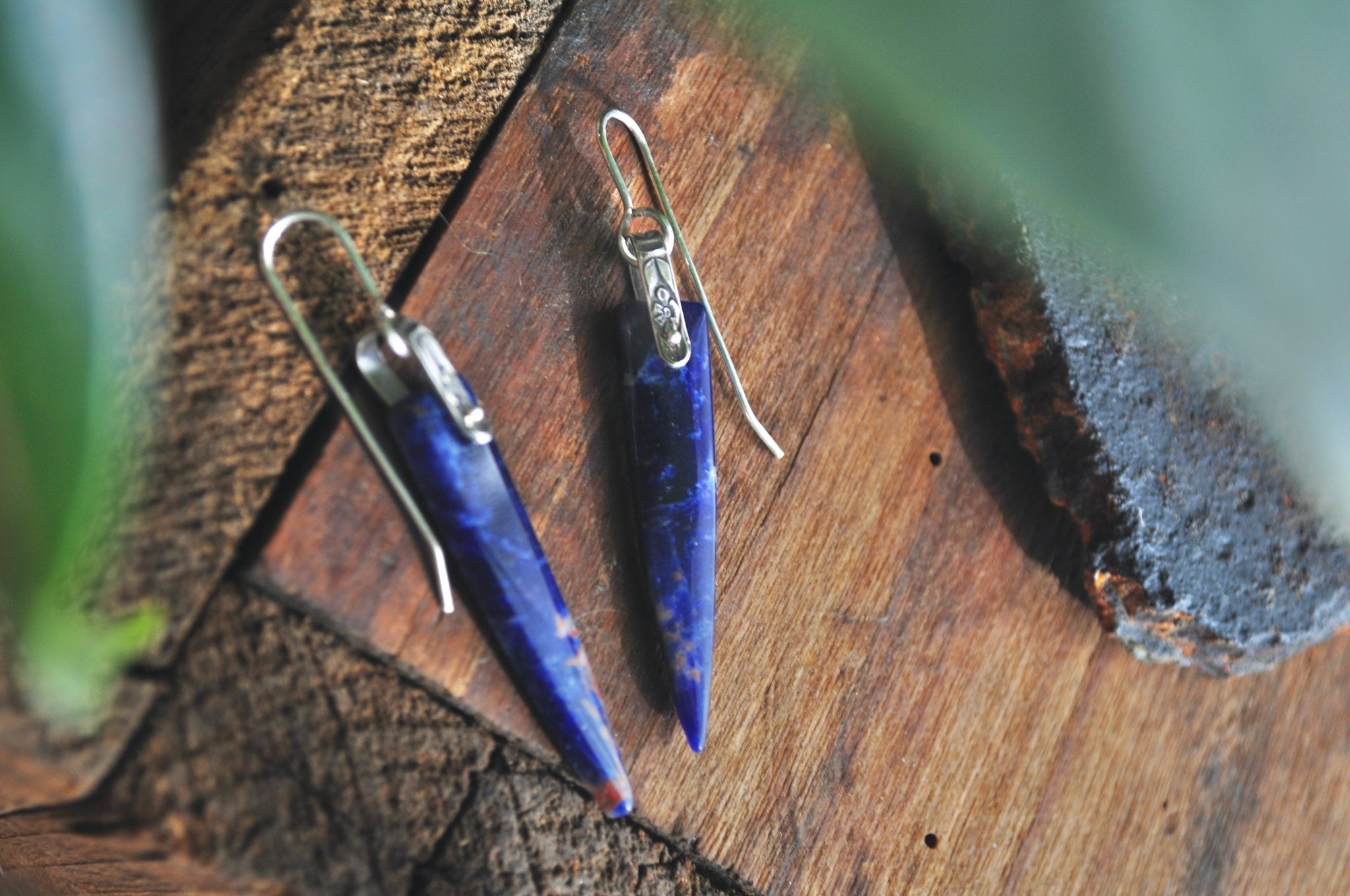 Sodalite | Acute Earrings | Ready to Ship - cameraSHY cove