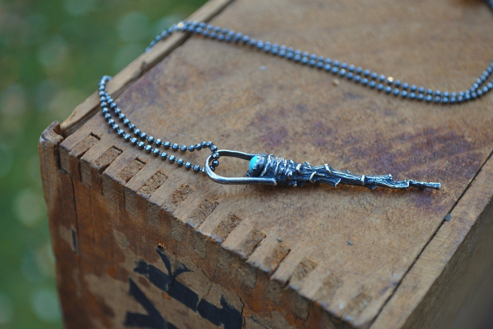 Twig + Turquoise Necklace | Ready to Ship - cameraSHY cove
