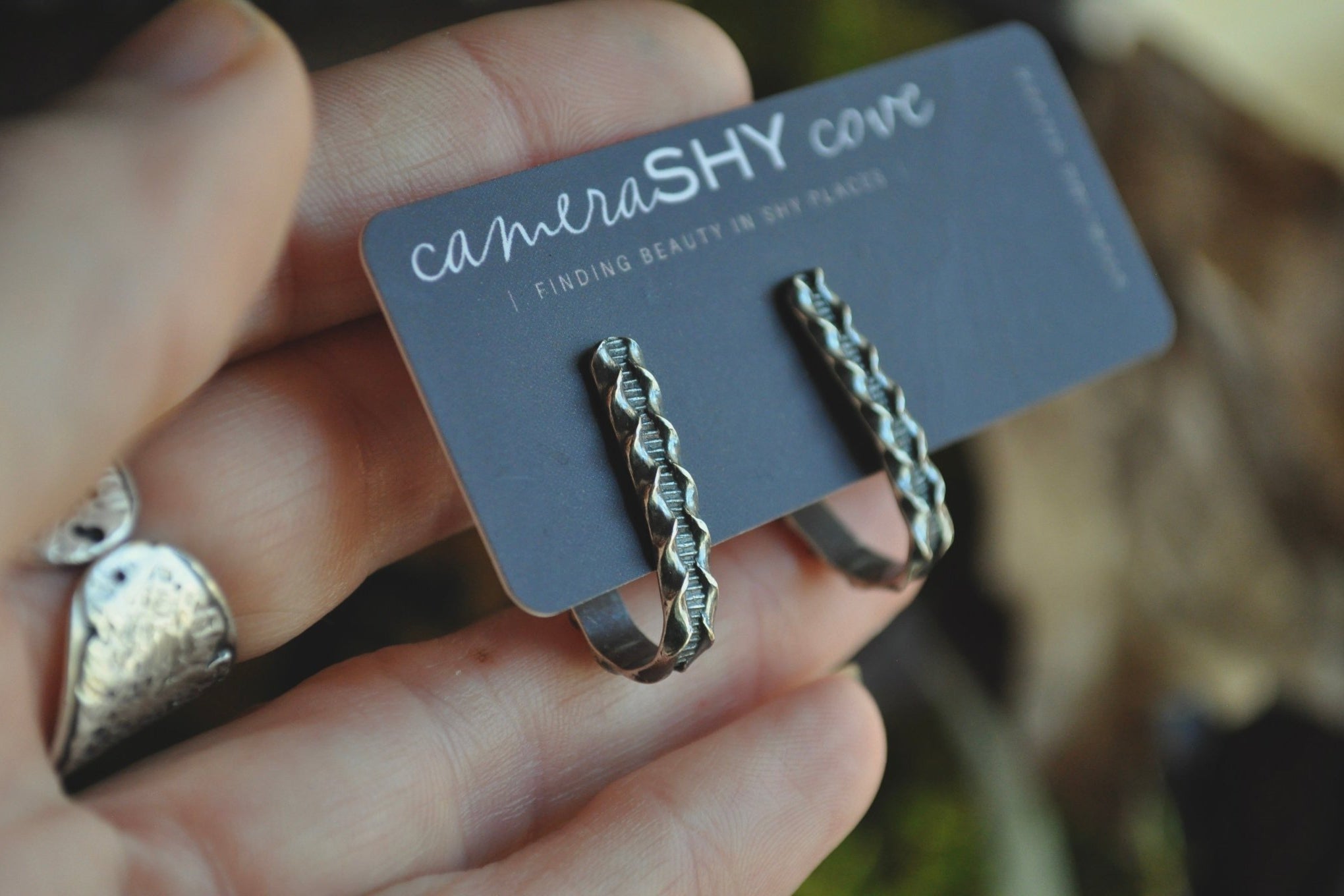 Twine twist Hoops No.2 | Ready to Ship - cameraSHY cove