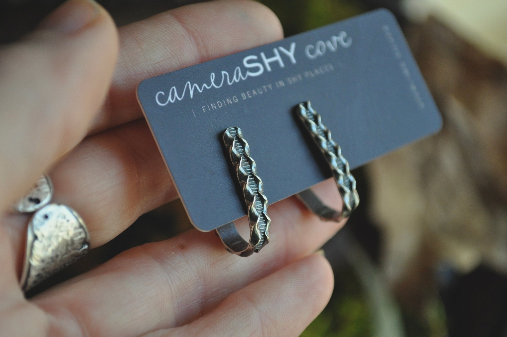 Twine twist Hoops No.2 | Ready to Ship - cameraSHY cove