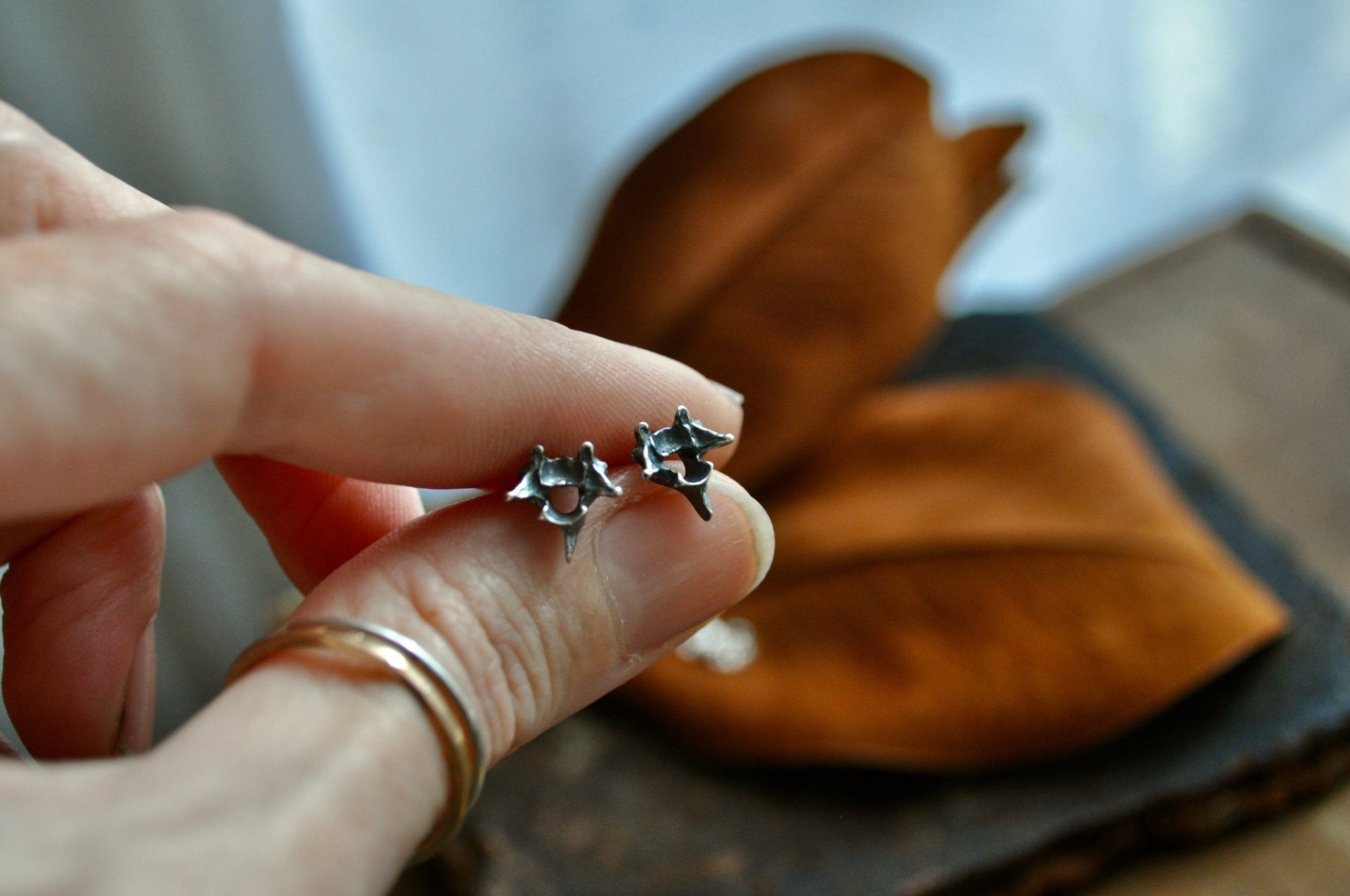 Vertebrae Studs | Ready to Ship - cameraSHY cove