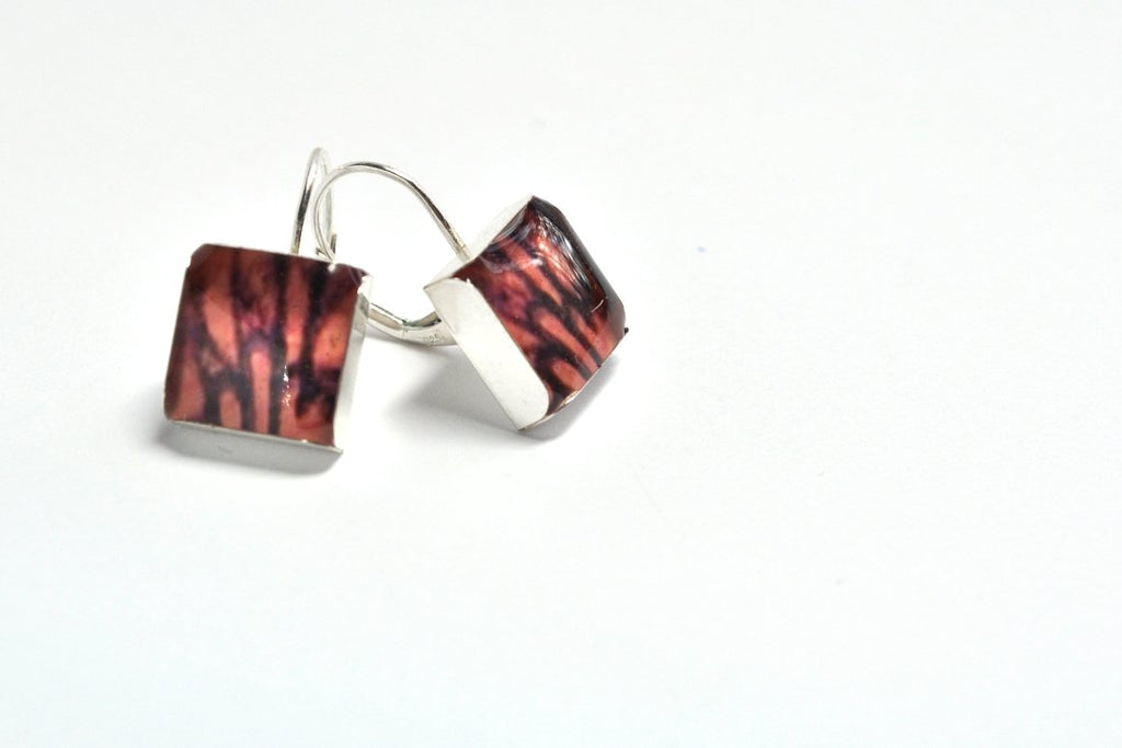 Abstracta. Leverback Earrings. - cameraSHY cove