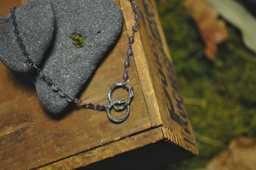 Amethyst Linx Necklace | Ready to ship - cameraSHY cove