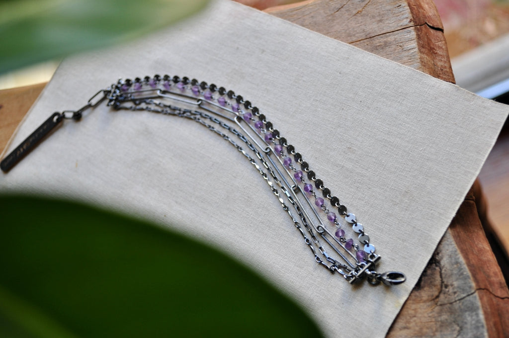 Amethyst | Shift Bracelet M/L | Ready to ship - cameraSHY cove