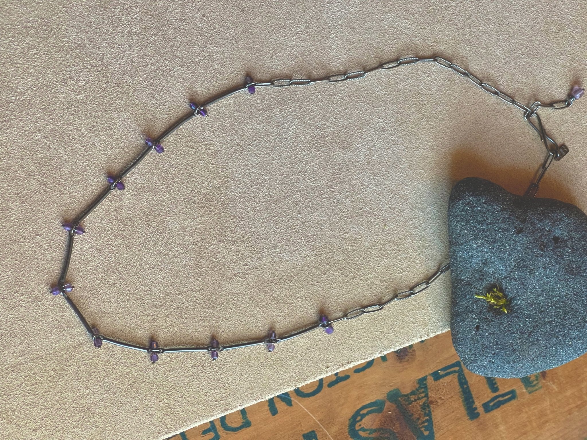 Amethyst | Stix Necklace | Ready to Ship - cameraSHY cove