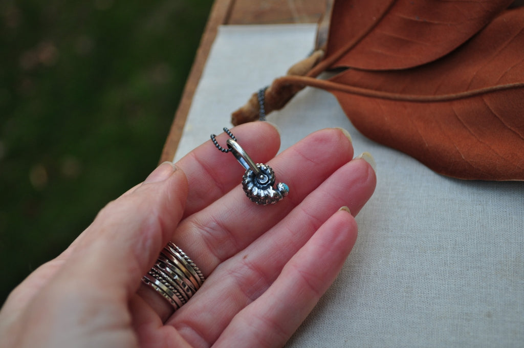 Ammonite Fossil Necklace | Ready to Ship - cameraSHY cove