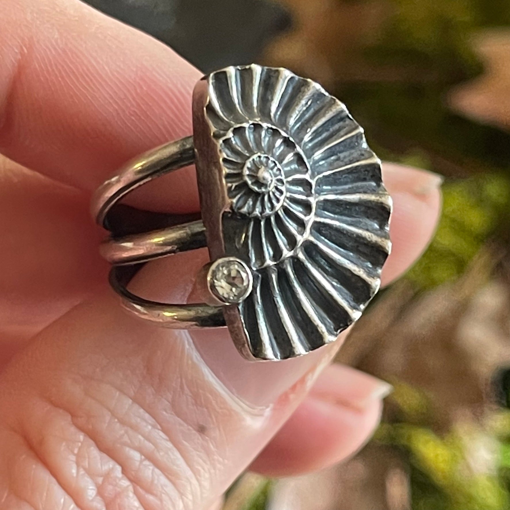Ammonite Fossil Ring No. 1 | size 9.5 | Ready to ship - cameraSHY cove