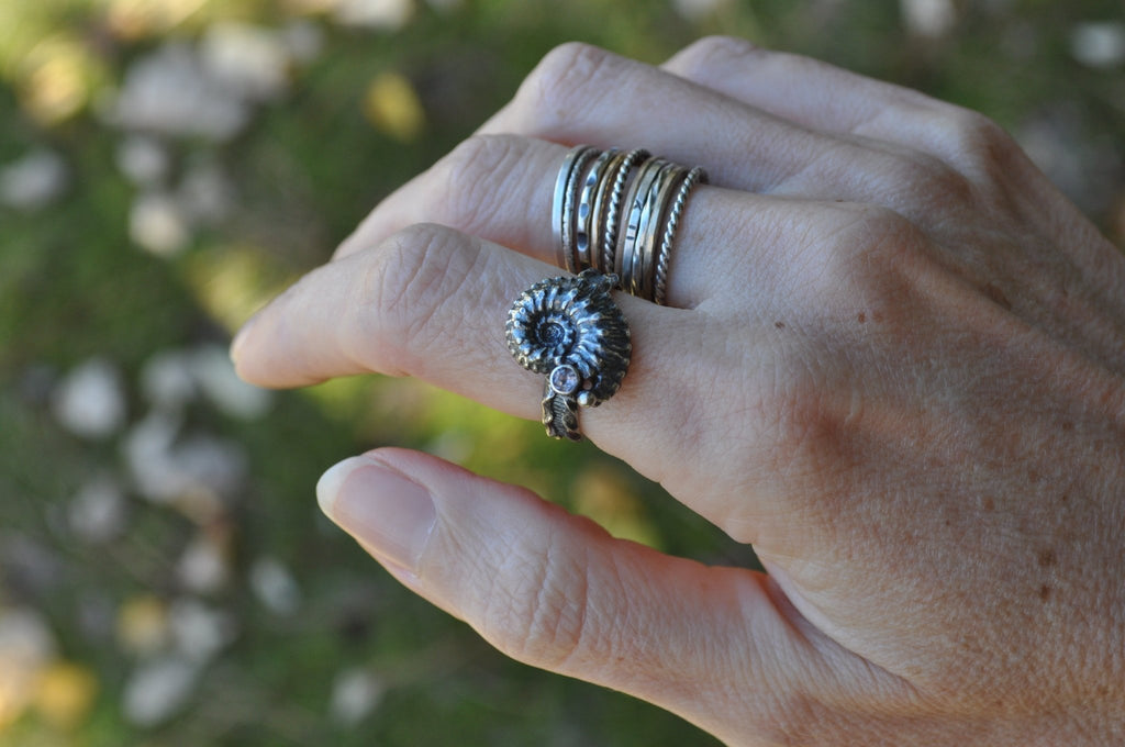 Ammonite Fossil Ring No. 2 | Ready to ship - cameraSHY cove