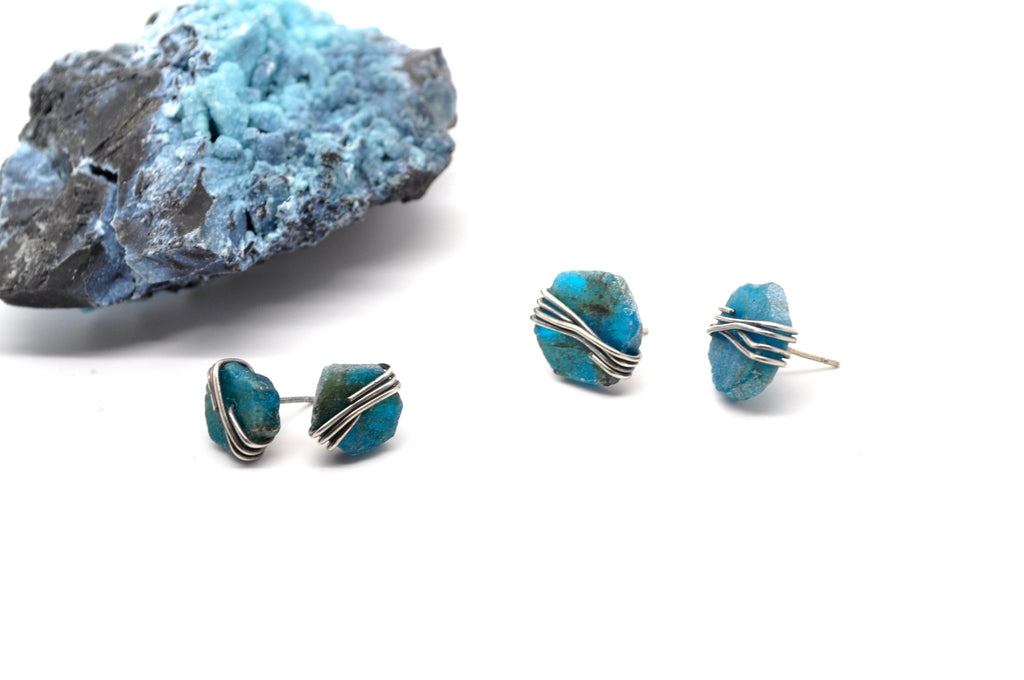 Apatite | Maven Stud Earrings | Made to order - cameraSHY cove