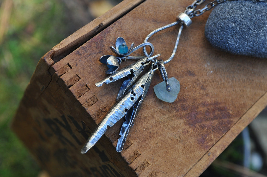 Aquamarine Forager Necklace | Made to order - cameraSHY cove