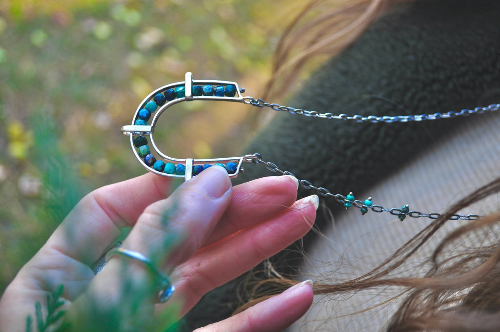 Azurite | Ravine Necklace | Ready to Ship - cameraSHY cove