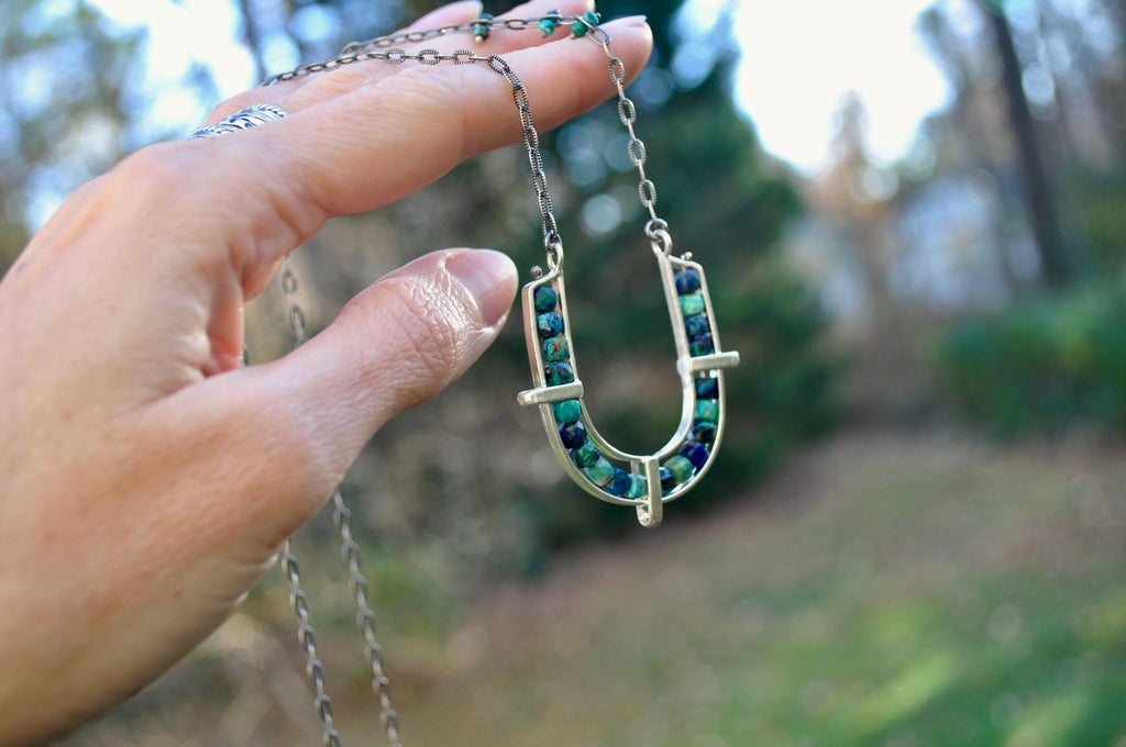 Azurite | Ravine Necklace | Ready to Ship - cameraSHY cove