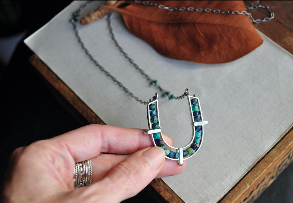 Azurite | Ravine Necklace | Ready to Ship - cameraSHY cove