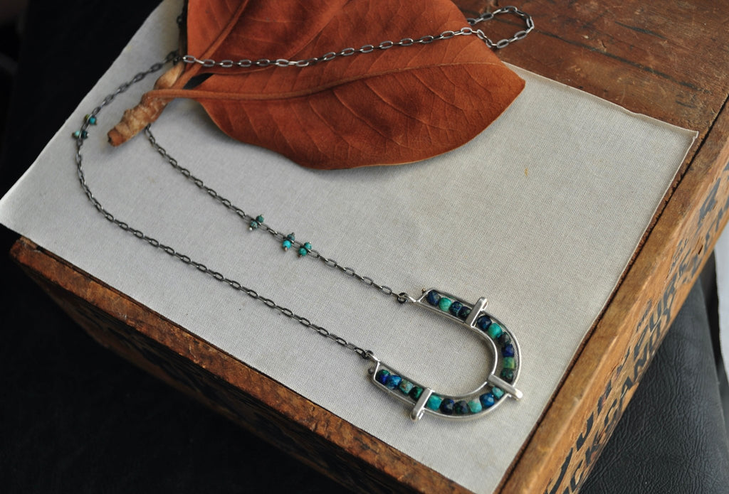 Azurite | Ravine Necklace | Ready to Ship - cameraSHY cove