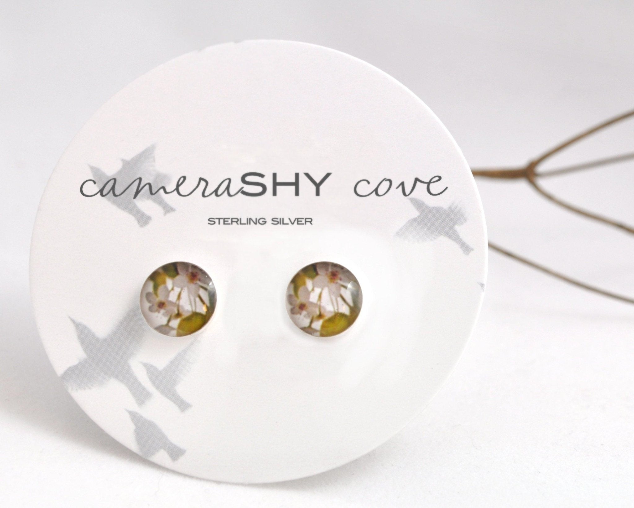 BLOOM. Photo Stud Earrings. Made to order - cameraSHY cove