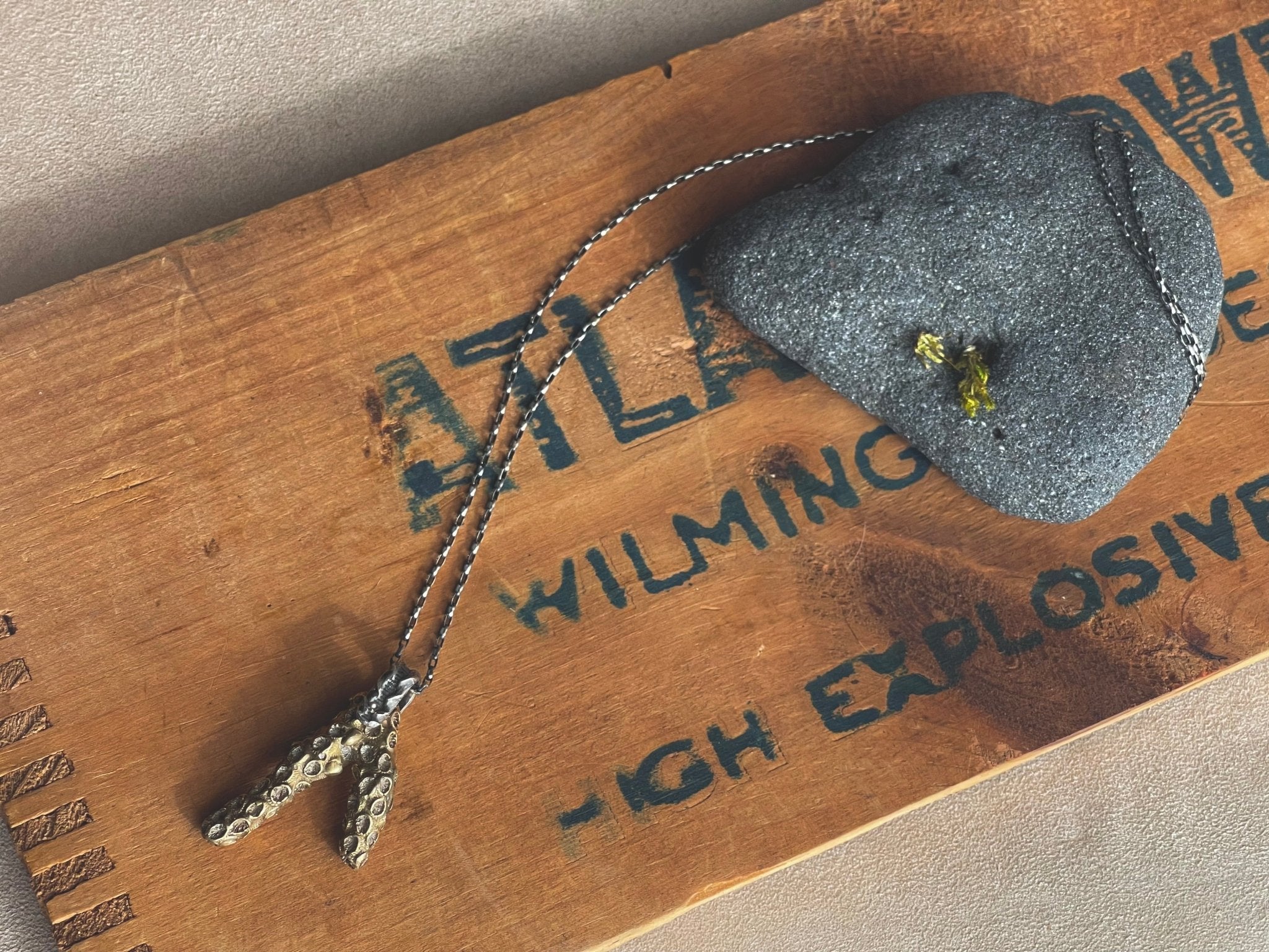 Coral Necklace | Brass + Silver | Ready to ship - cameraSHY cove