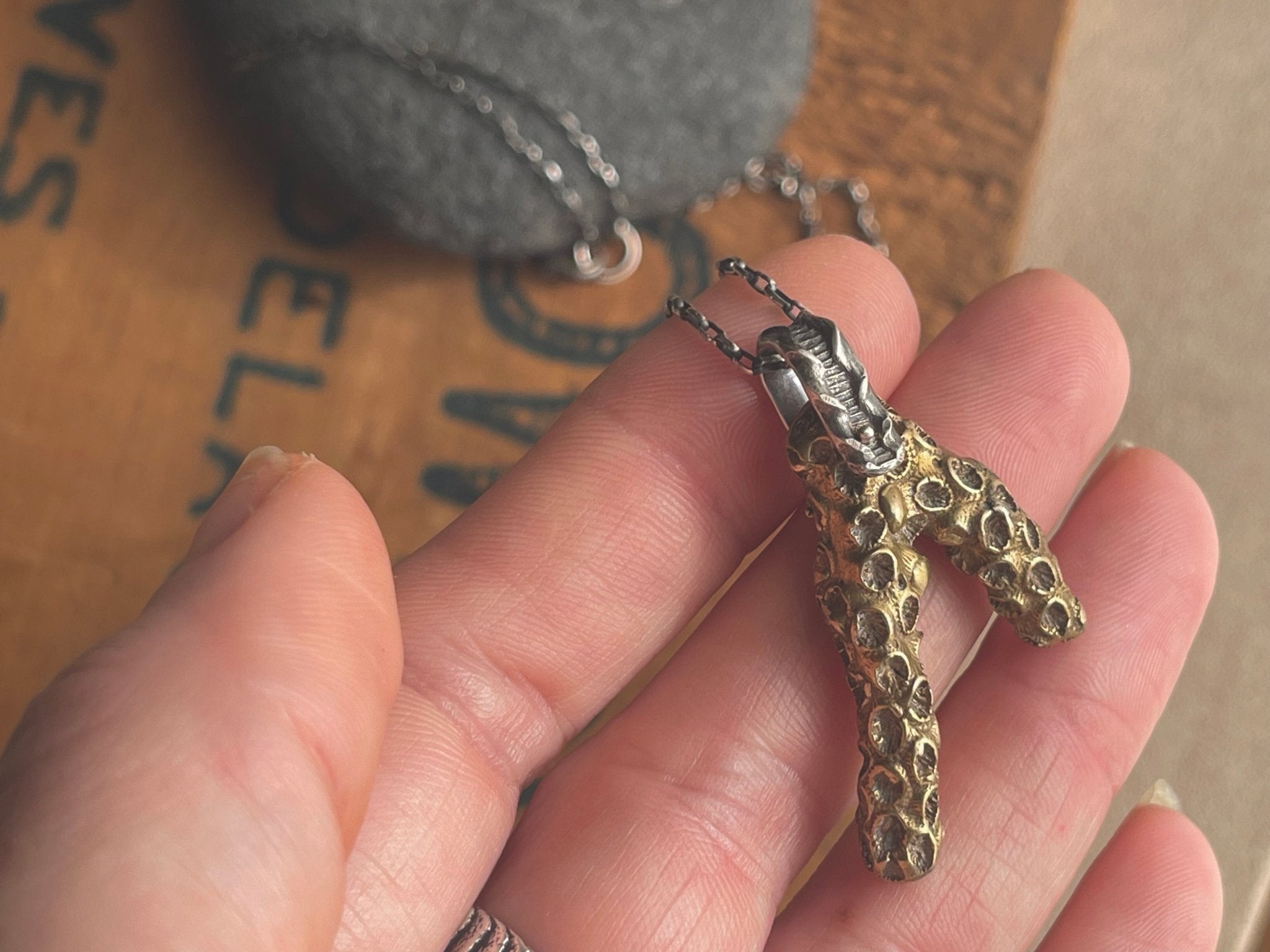 Coral Necklace | Brass + Silver | Ready to ship - cameraSHY cove