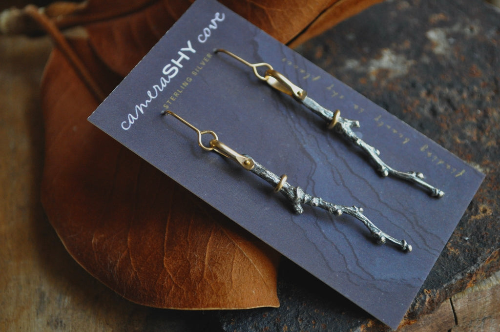 Dogwood Twig Earrings | Ready to Ship - cameraSHY cove