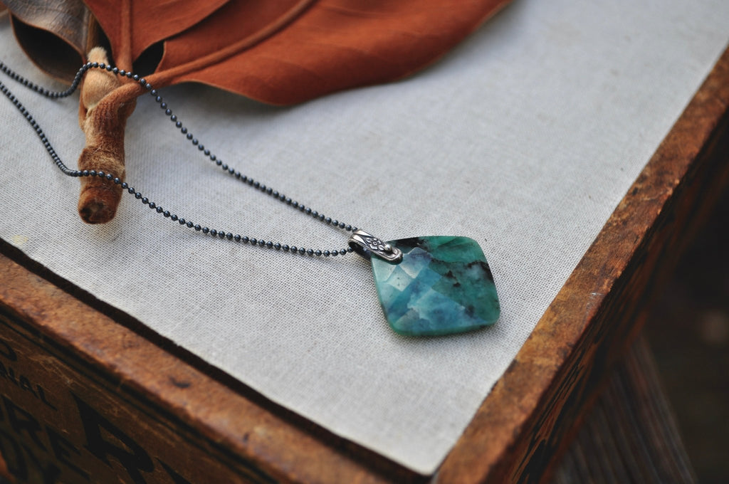 Emerald | Hinge Necklace | Ready to Ship - cameraSHY cove