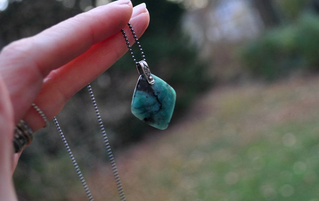 Emerald | Hinge Necklace | Ready to Ship - cameraSHY cove