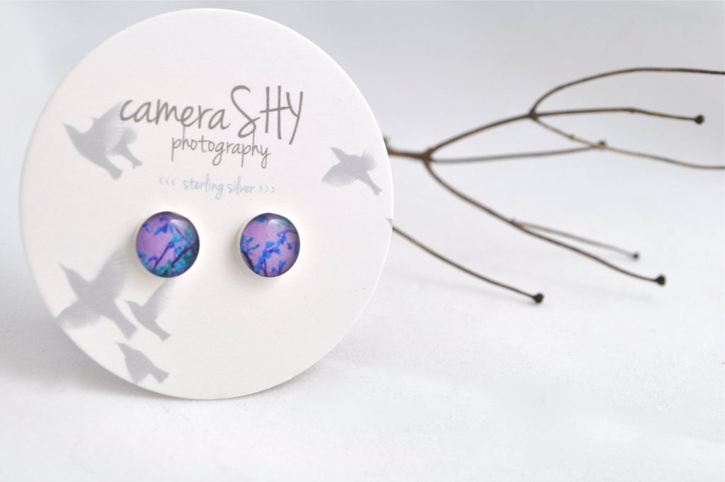 FRENZY. Photo Stud Earrings. Made to order - cameraSHY cove