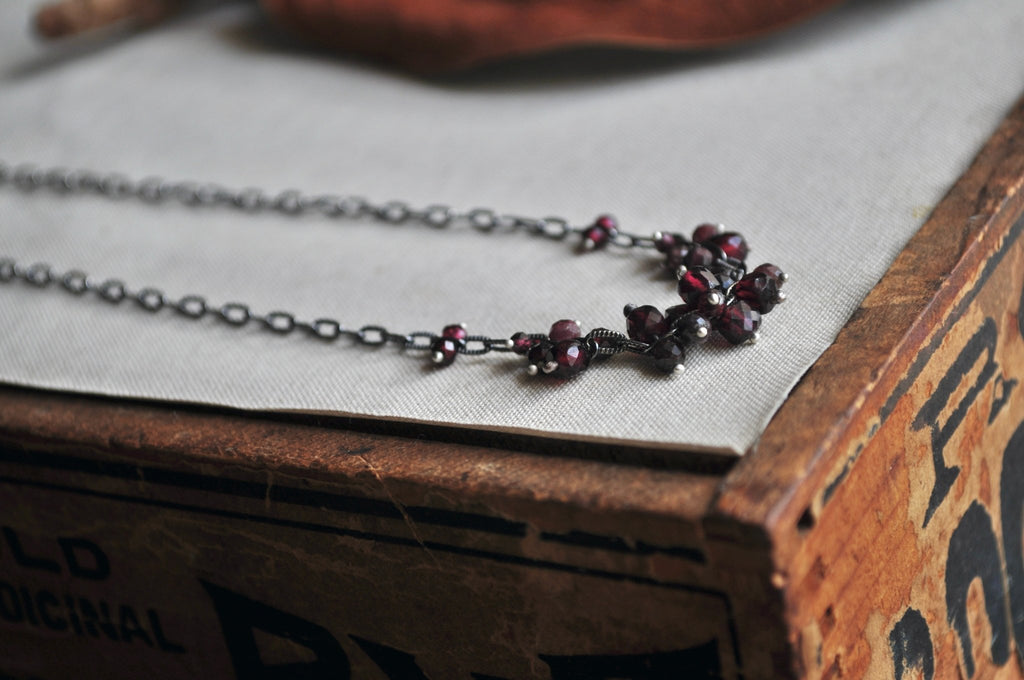 Garnet | Barnacle Necklace | Ready to Ship - cameraSHY cove