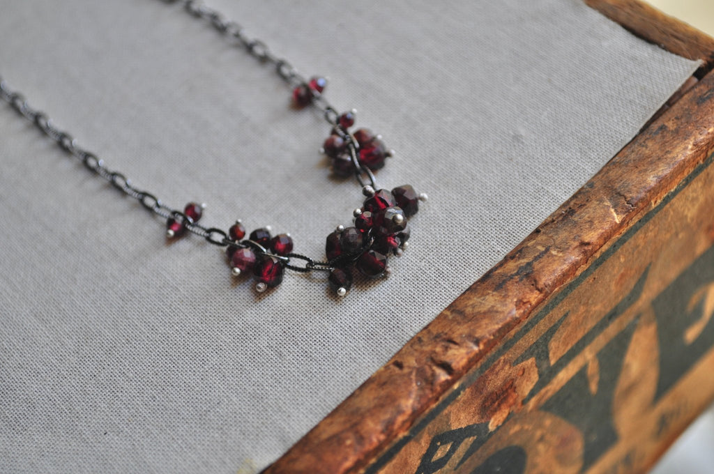 Garnet | Barnacle Necklace | Ready to Ship - cameraSHY cove