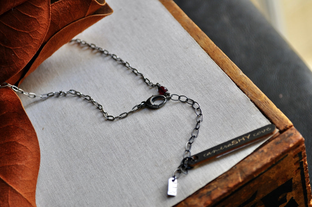 Garnet | Barnacle Necklace | Ready to Ship - cameraSHY cove