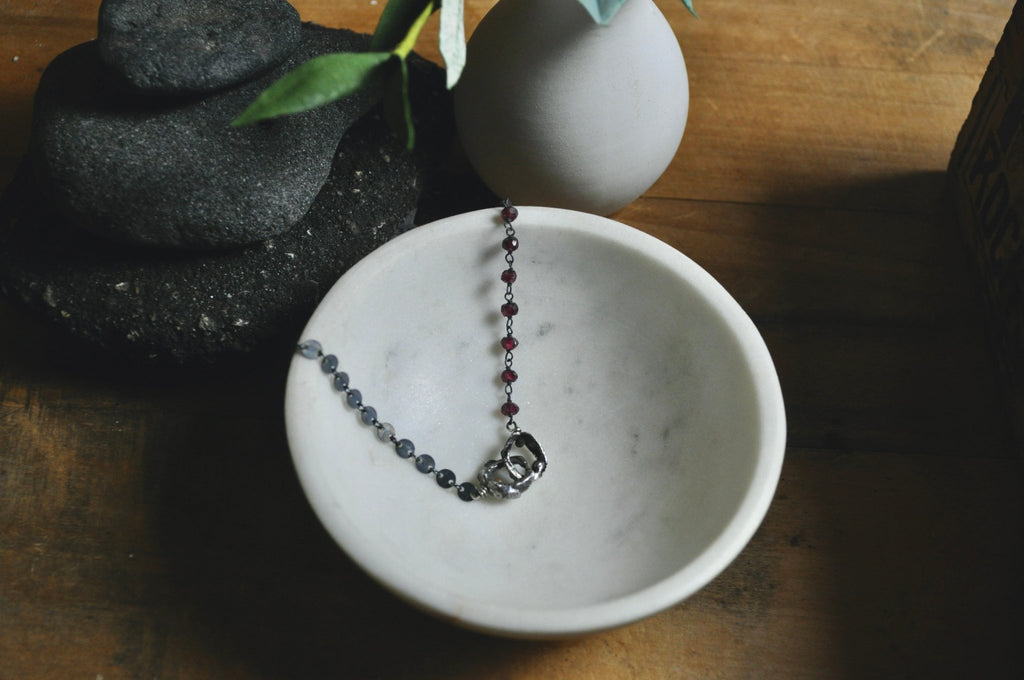 Garnet Linx Necklace | Ready to ship - cameraSHY cove