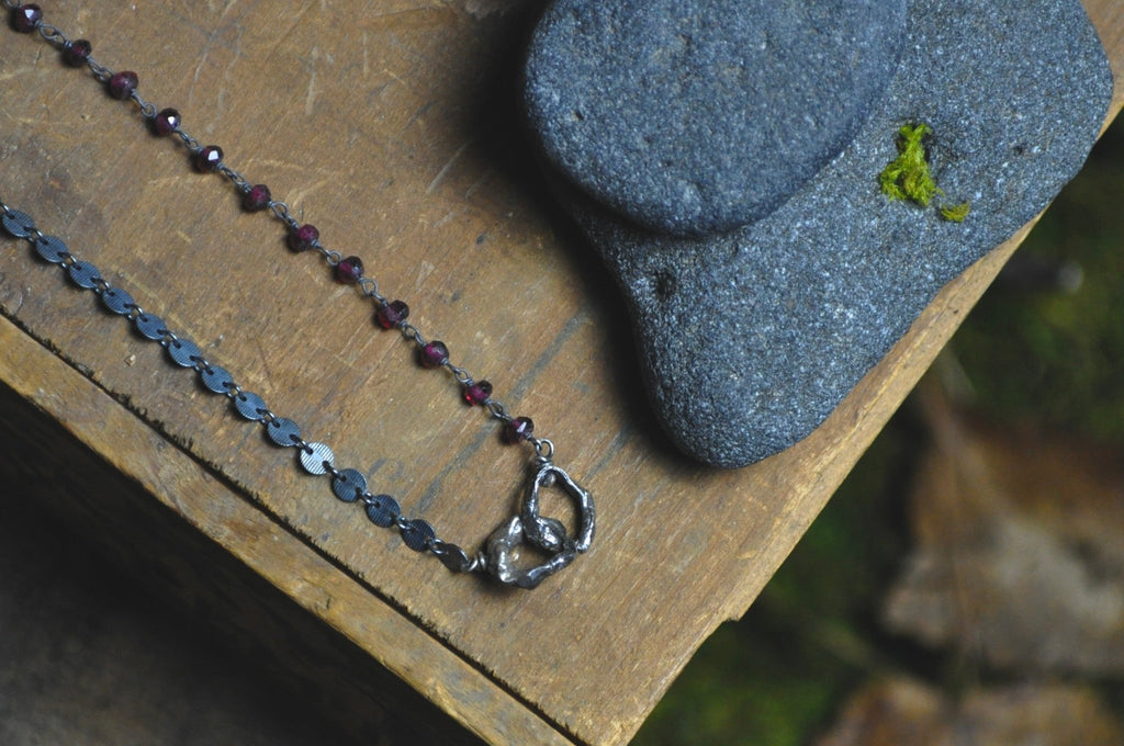 Garnet Linx Necklace | Ready to ship - cameraSHY cove