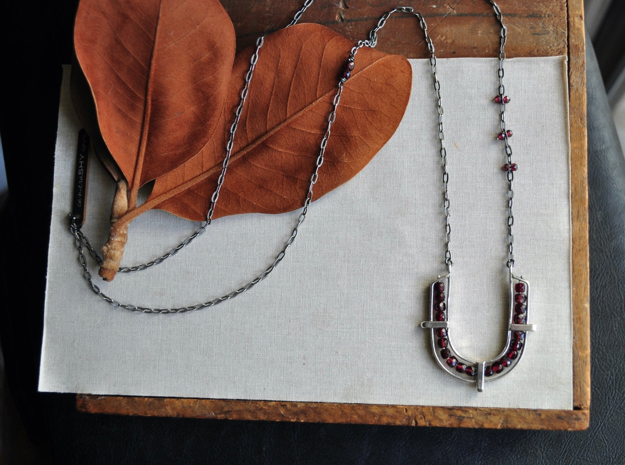 Garnet | Ravine Necklace | Ready to Ship - cameraSHY cove