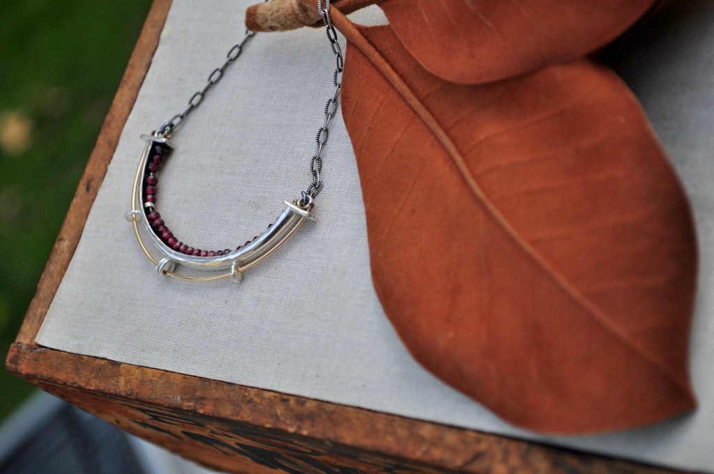 Garnet | Rhine Necklace | Ready to Ship - cameraSHY cove