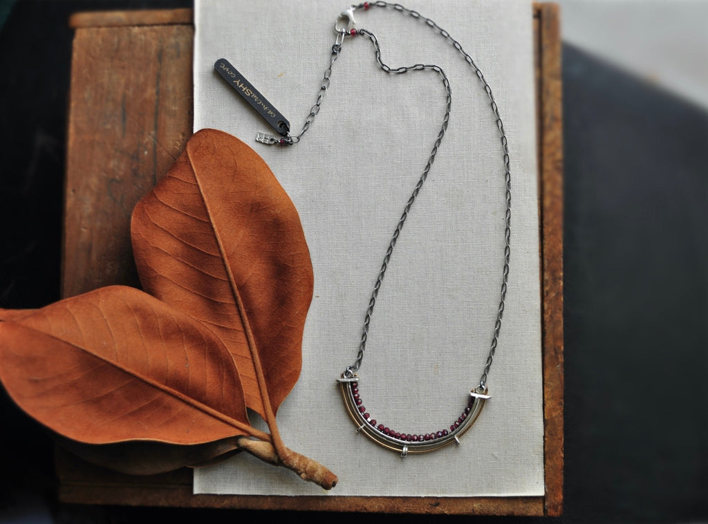 Garnet | Rhine Necklace | Ready to Ship - cameraSHY cove