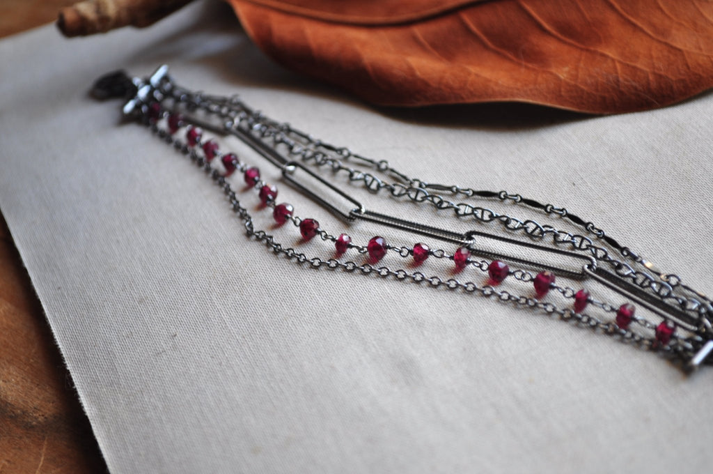 Garnet | Shift Bracelet S/M | Ready to ship - cameraSHY cove