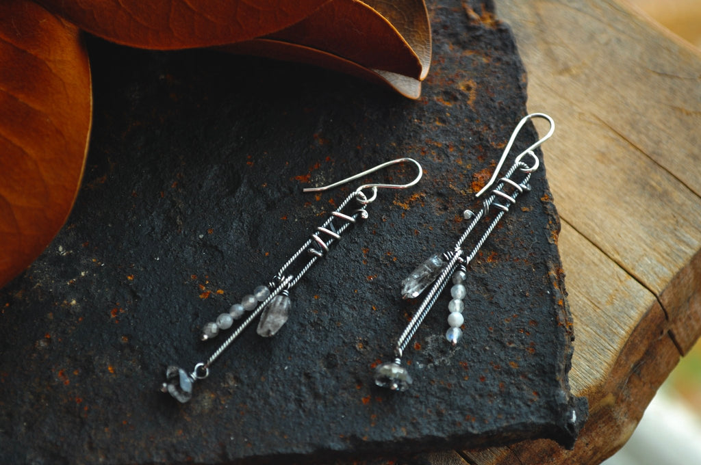 Herkimer | Link Earrings | Ready to Ship - cameraSHY cove