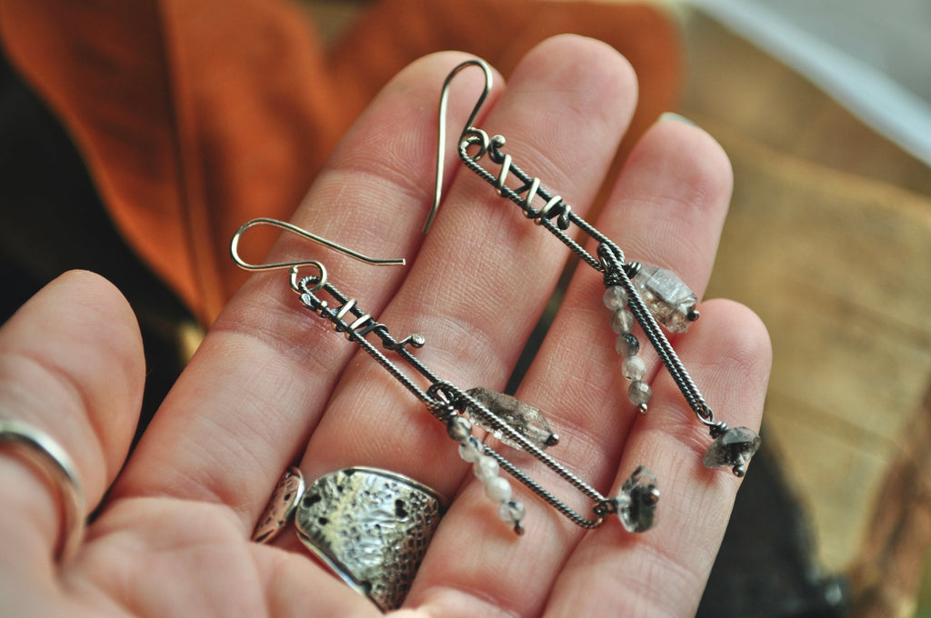 Herkimer | Link Earrings | Ready to Ship - cameraSHY cove