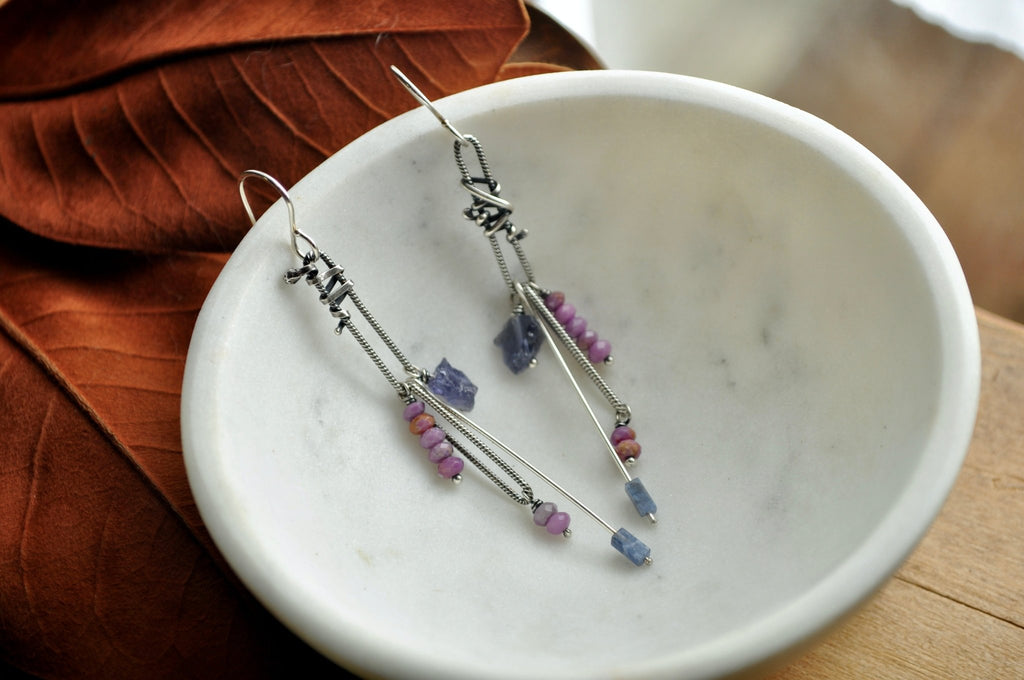 Iolite | Link Earrings | Ready to Ship - cameraSHY cove